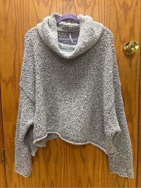 Free People Heather Gray Cowl Neck Pullover Sweater